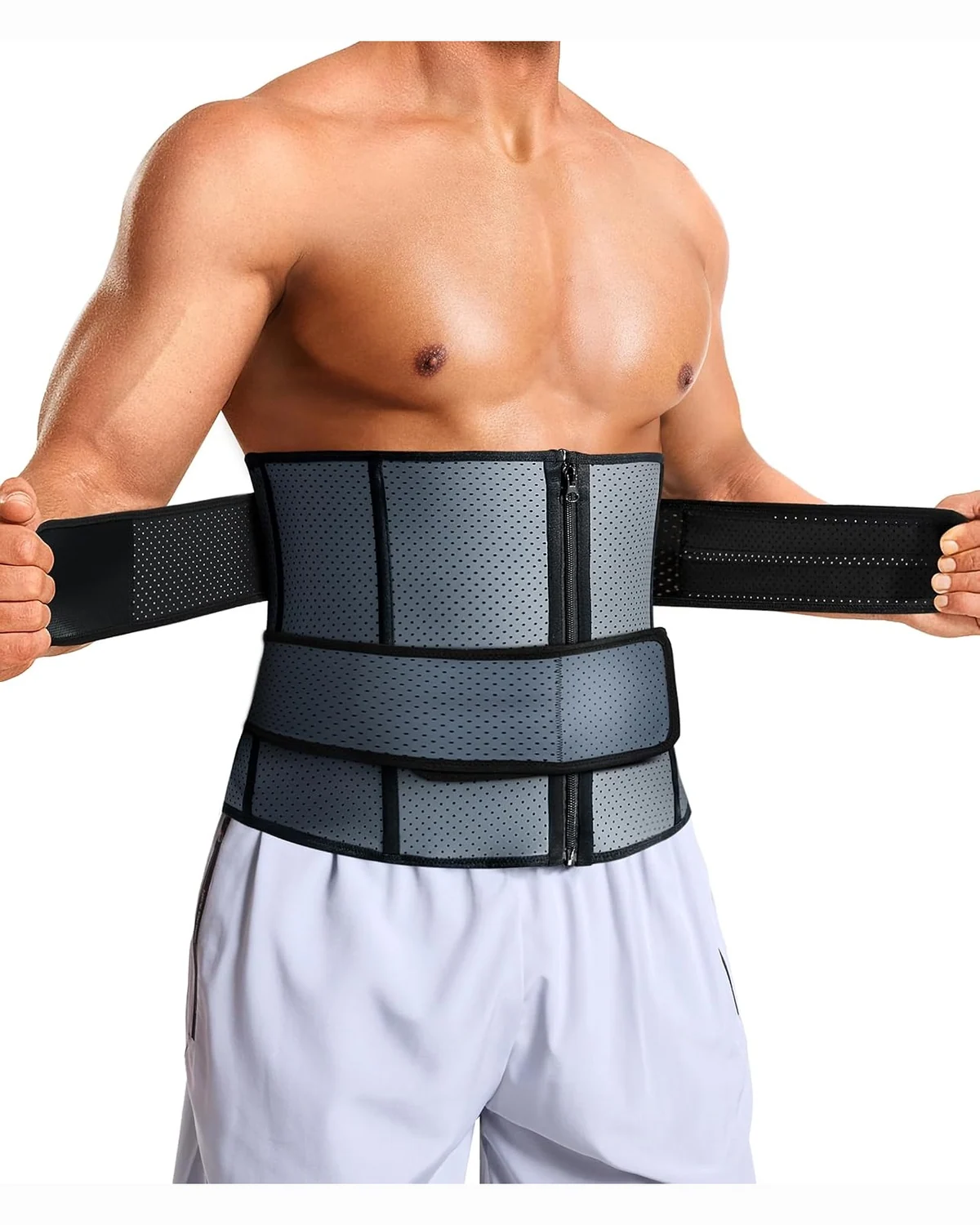 Sweat Trimmer Belt, Grey, M