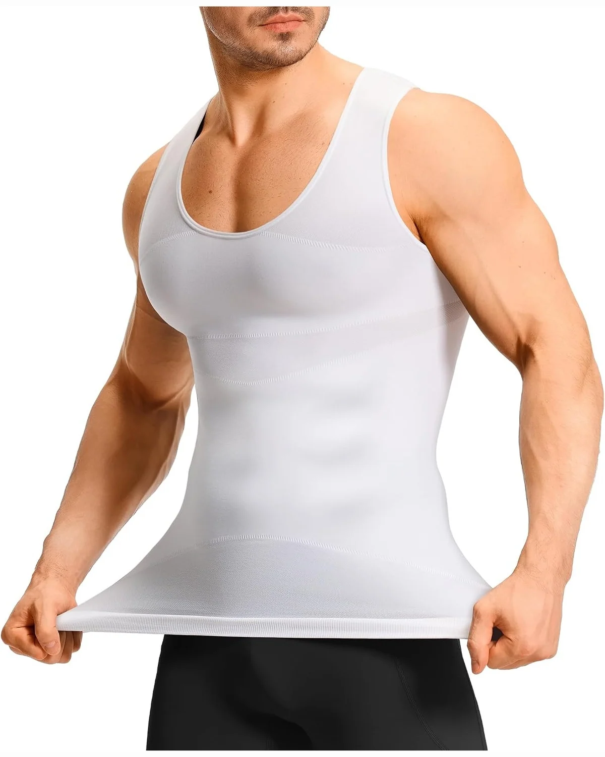 Targeted Waist Tank, White, L