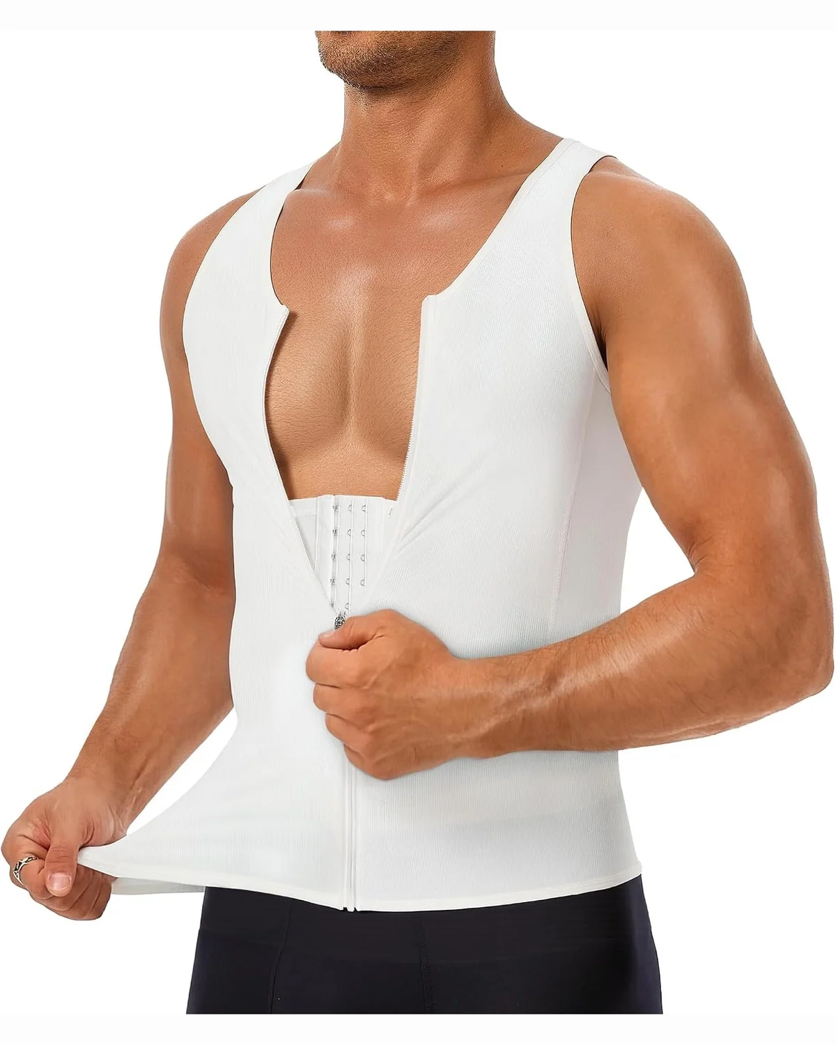 Reinforced Front Tank, White, L