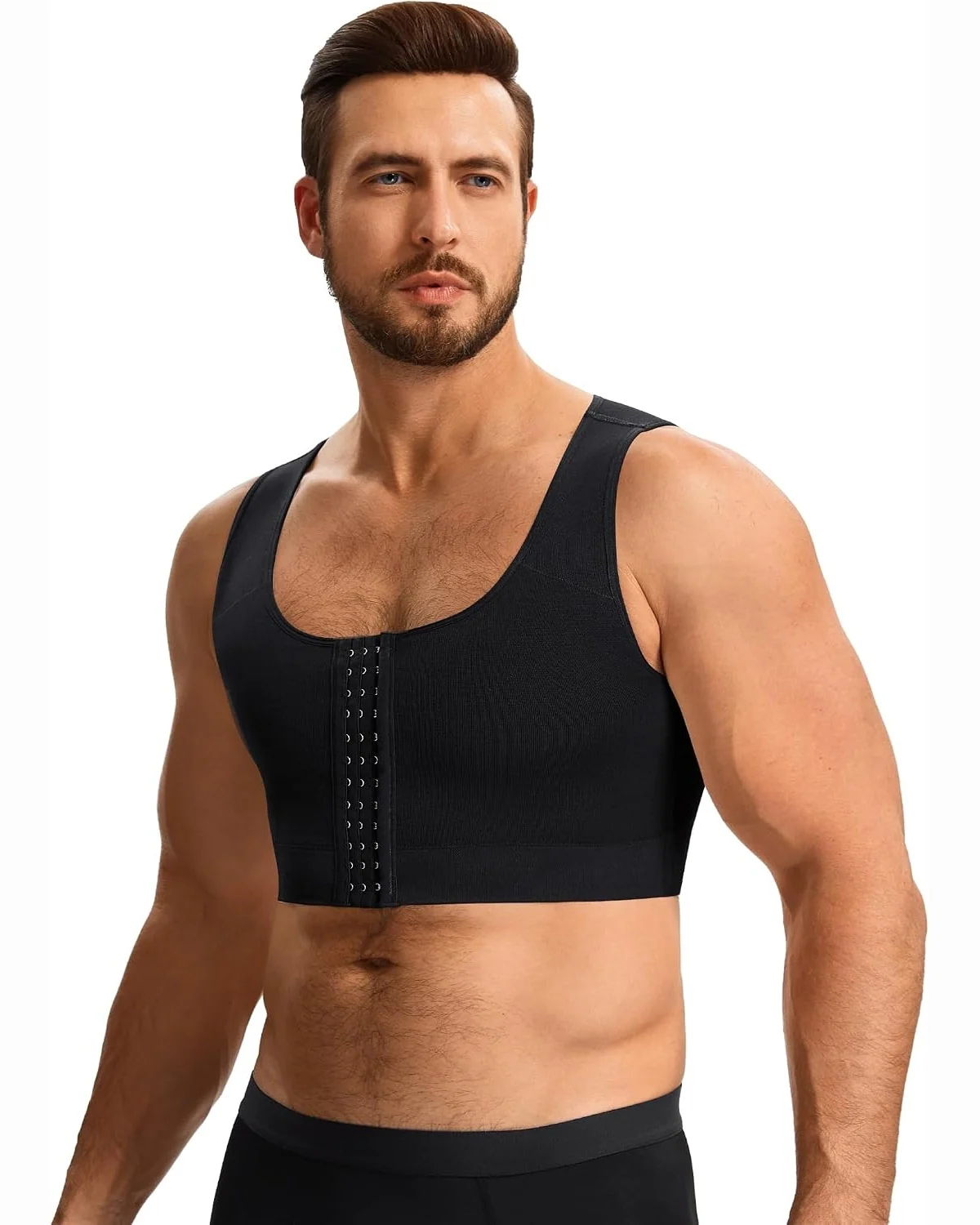Chest Flattening Vest, Black, L