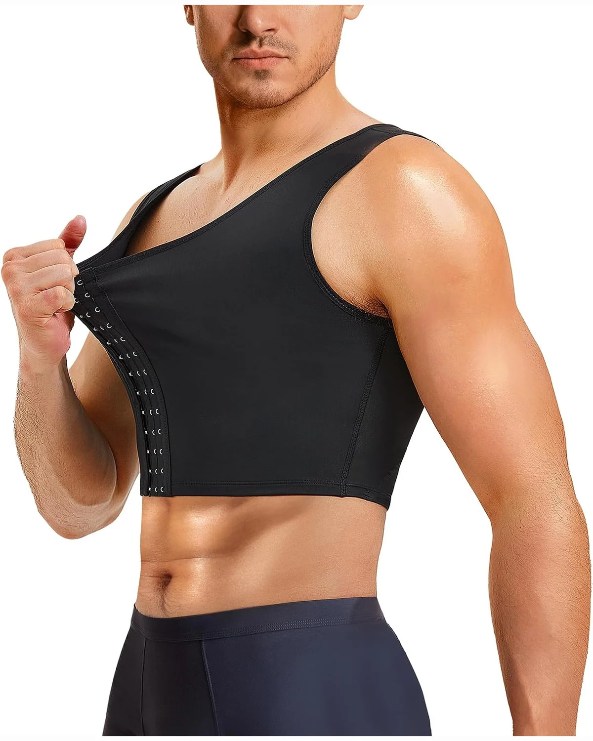 Compression Corset Vest, Black, M