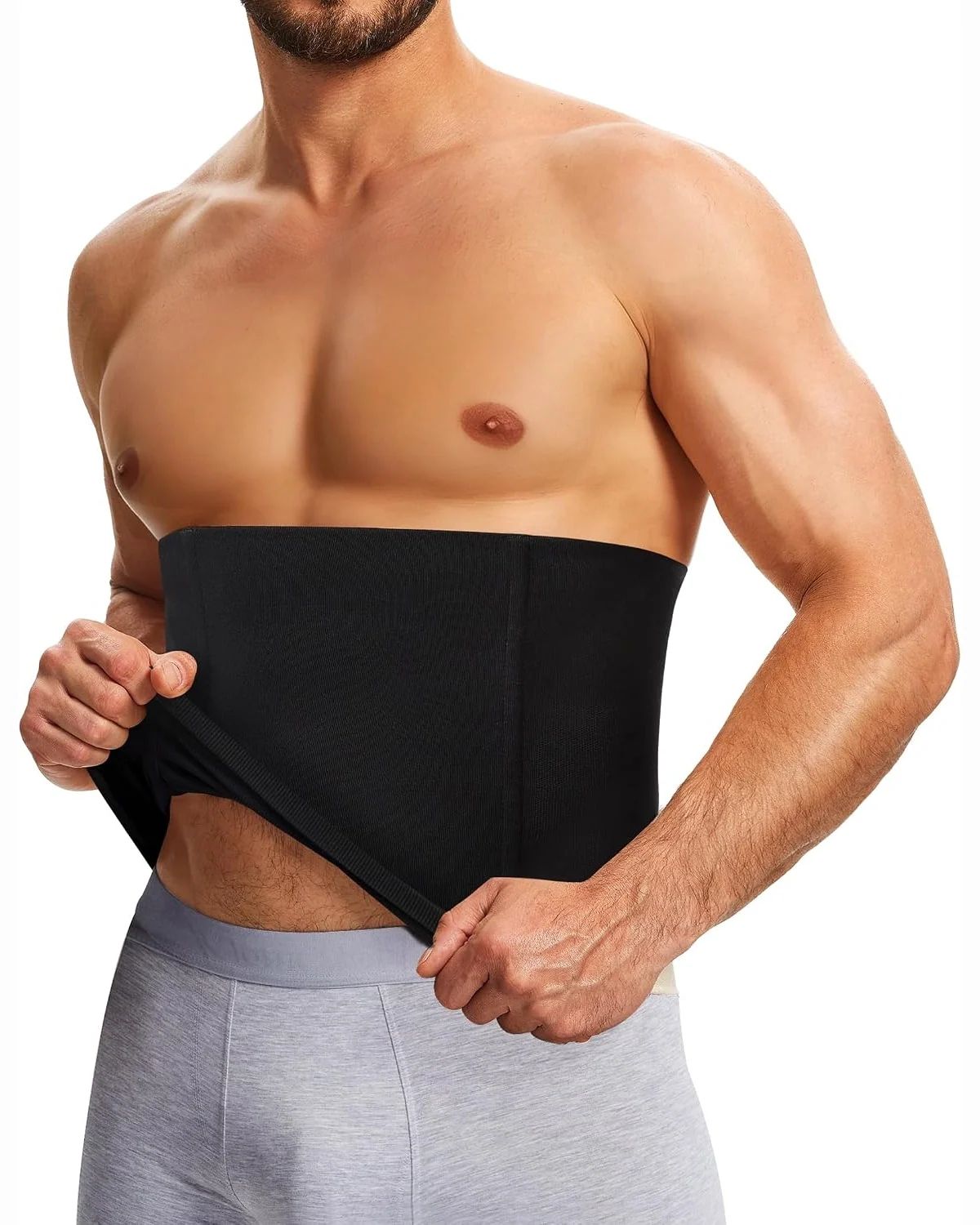 Pull-On Waist Shaper, Black, L
