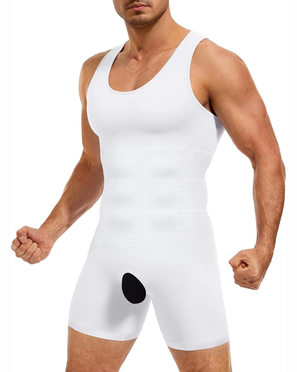 Soft-Hold Bodysuit, White, XL