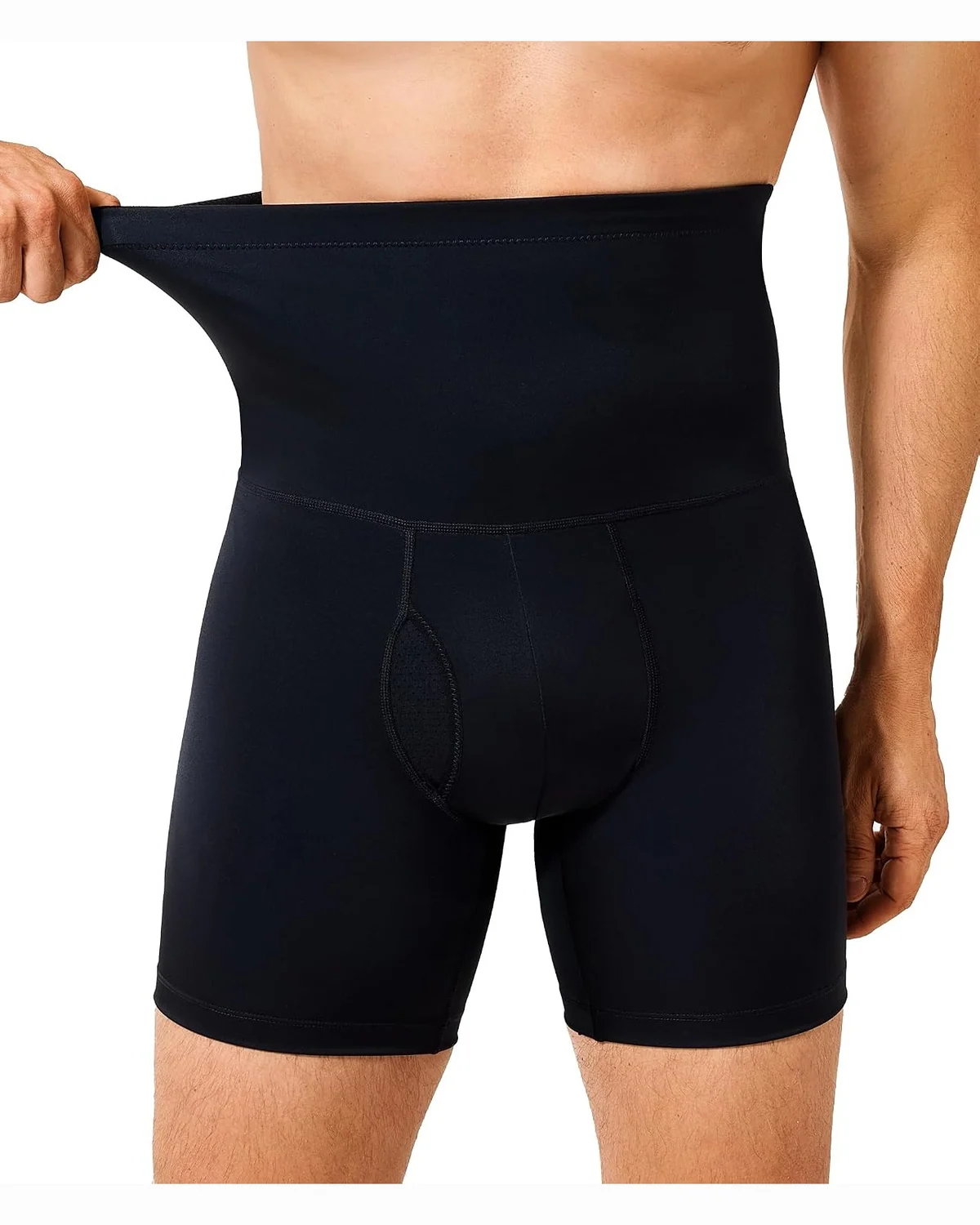 Tummy Panel Shorts, Black, M